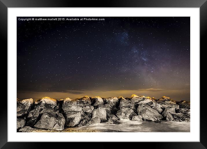  Galaxy On The Rocks Framed Mounted Print by matthew  mallett