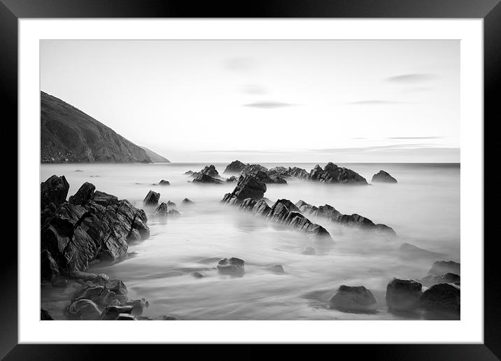 Putsborough Sands long exposure Framed Mounted Print by Dave Wilkinson North Devon Ph