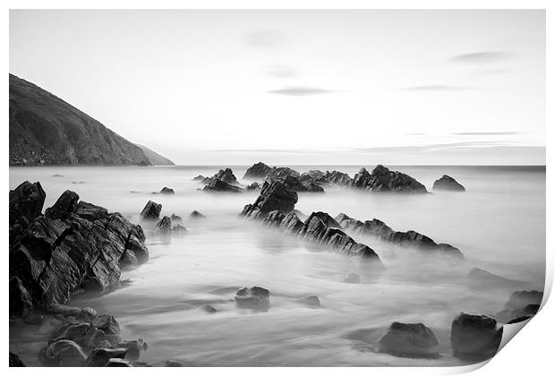 Putsborough Sands long exposure Print by Dave Wilkinson North Devon Ph