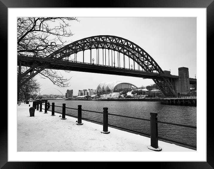 Snowy Quayside Framed Mounted Print by Alexander Perry