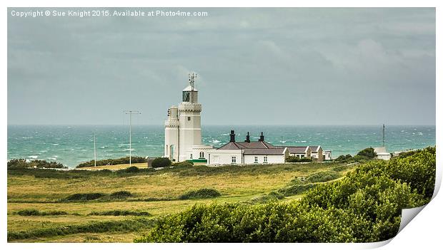  St. Catherine's Lighthouse,Isle of Wight Print by Sue Knight