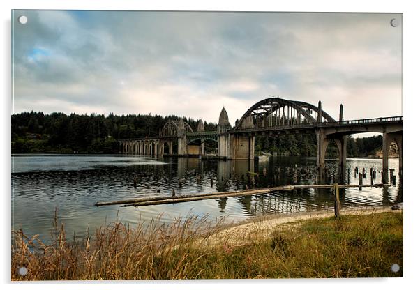  Siuslaw River Bridge Acrylic by Belinda Greb
