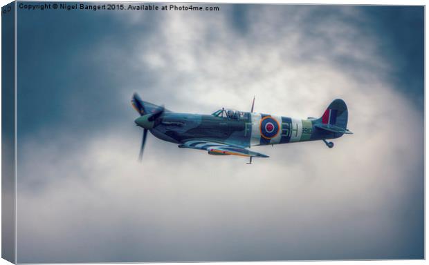  BBMF Spitfire Mk Vb Canvas Print by Nigel Bangert
