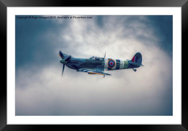  BBMF Spitfire Mk Vb Framed Mounted Print by Nigel Bangert