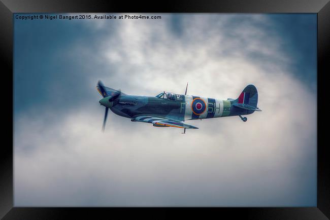  BBMF Spitfire Mk Vb Framed Print by Nigel Bangert
