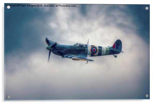  BBMF Spitfire Mk Vb Acrylic by Nigel Bangert