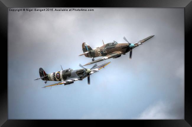  BBMF Spitfire and Hurricane Framed Print by Nigel Bangert