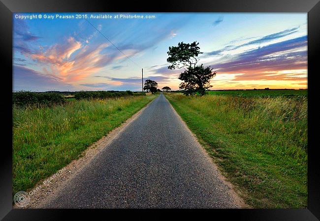 A road in to Ringstead Framed Print by Gary Pearson