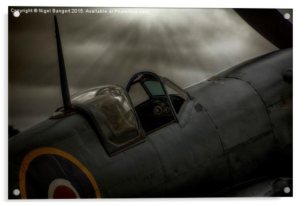  Reconnaissance Spitfire Cockpit Acrylic by Nigel Bangert