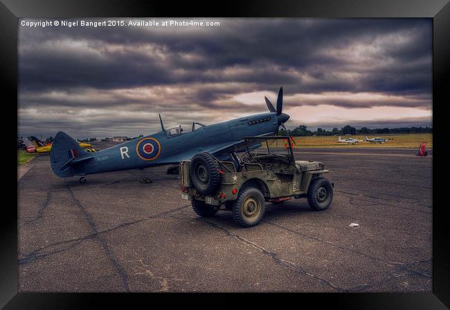  Reconnaissance Spitfire and Jeep Framed Print by Nigel Bangert