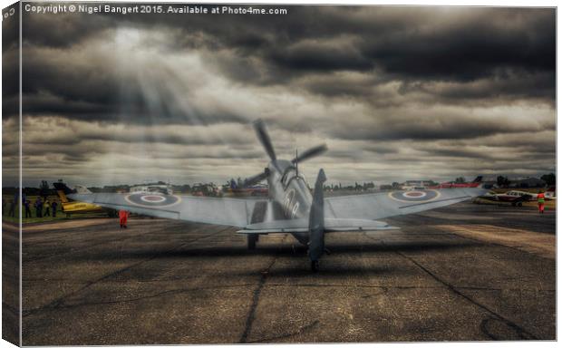  Reconnaissance Spitfire Take-Off Canvas Print by Nigel Bangert