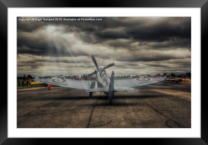 Reconnaissance Spitfire Take-Off Framed Mounted Print by Nigel Bangert