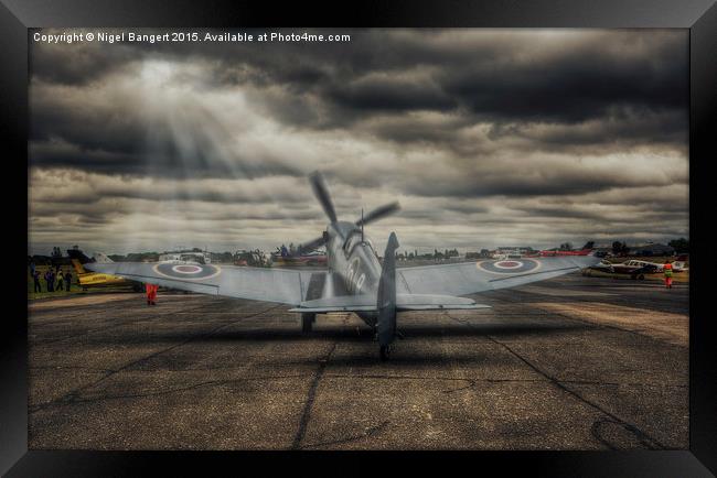  Reconnaissance Spitfire Take-Off Framed Print by Nigel Bangert