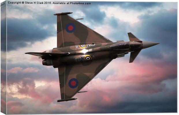 Battle of Britain Typhoon at Sunset Canvas Print by Steve H Clark