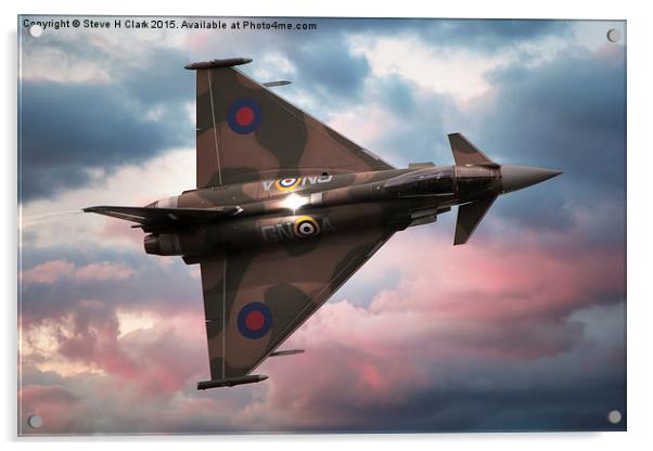 Battle of Britain Typhoon at Sunset Acrylic by Steve H Clark