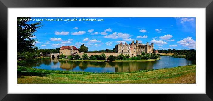Leeds Castle Panorama Framed Mounted Print by Chris Thaxter