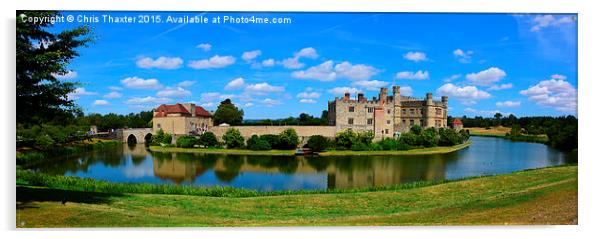 Leeds Castle Panorama Acrylic by Chris Thaxter