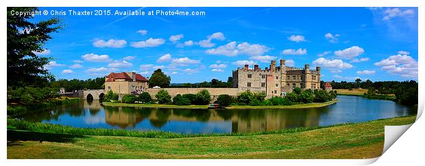 Leeds Castle Panorama Print by Chris Thaxter
