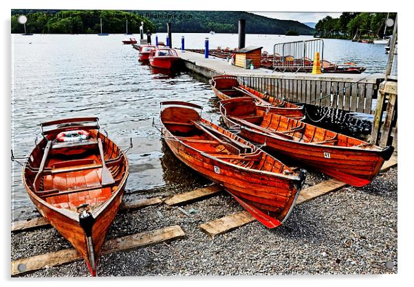  Rowing boats for hire on Windermere Acrylic by Frank Irwin