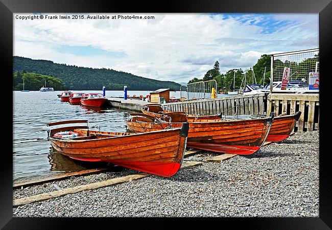 Rowing boats for hire on Windermere Framed Print by Frank Irwin