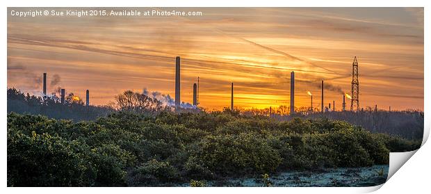  Industrial Sunrise Print by Sue Knight