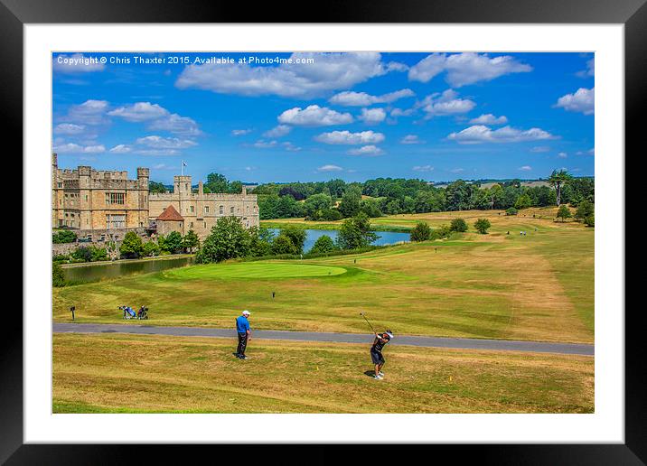 Teeing Off at Leeds Castle Framed Mounted Print by Chris Thaxter