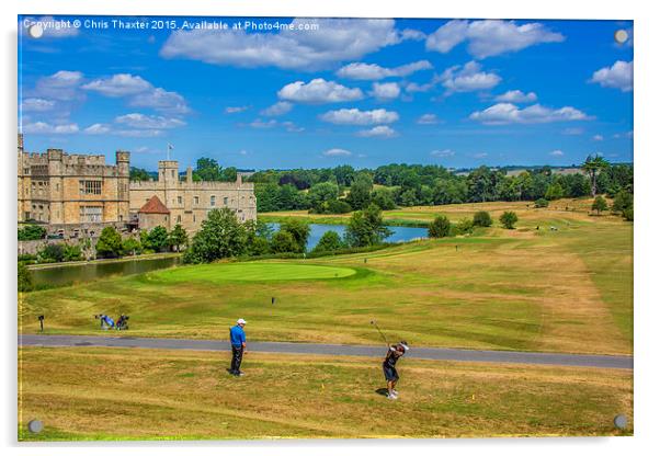  Teeing Off at Leeds Castle Acrylic by Chris Thaxter