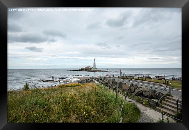 St Mary's Lighthouse, Whitley Bay Framed Print by David Graham