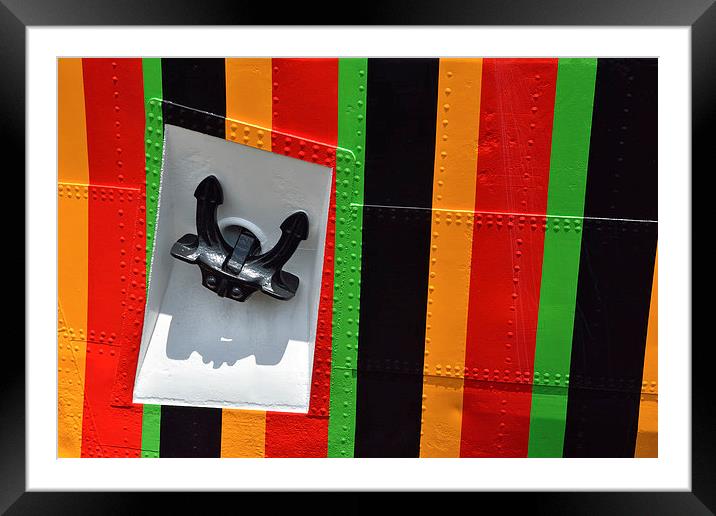  Dazzle Ship Anchor Liverpool Framed Mounted Print by Gary Kenyon
