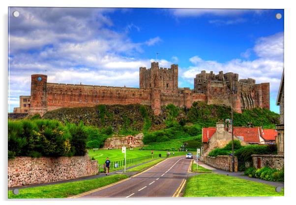 Bamburgh Castle Acrylic by Tom Gomez