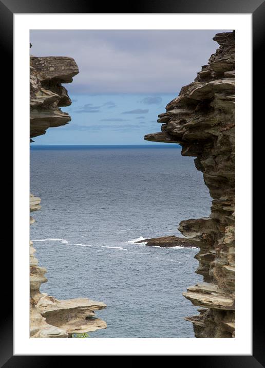 Looking through the rocks Framed Mounted Print by Brian Roscorla