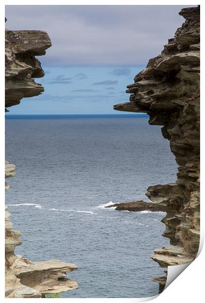 Looking through the rocks Print by Brian Roscorla