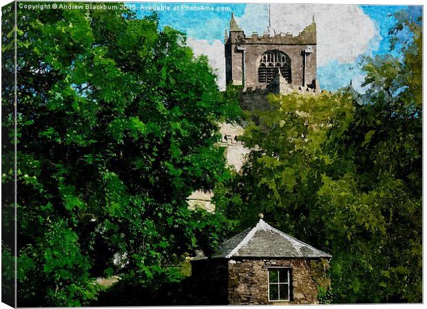 The Priory at Cartmel in the summertime..., Canvas Print by Andy Blackburn
