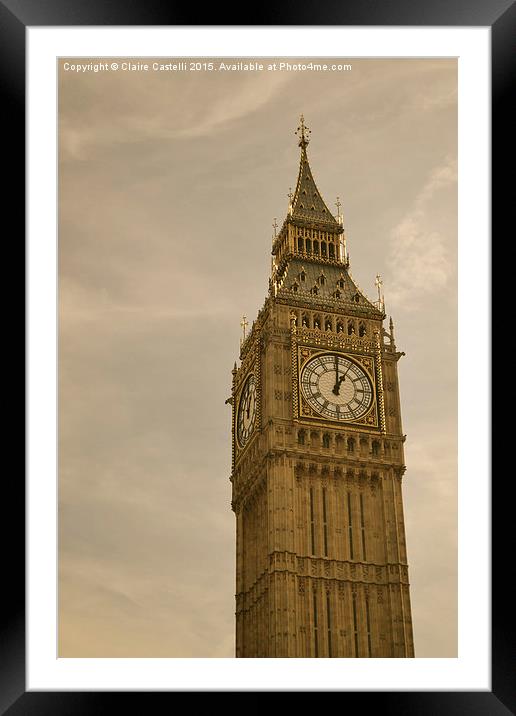 Big Ben Framed Mounted Print by Claire Castelli