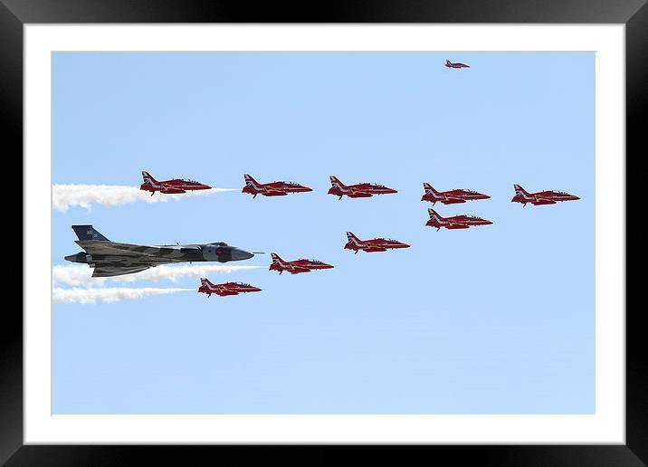  Vulcan and Red Arrows RIAT 2015 Framed Mounted Print by Oxon Images