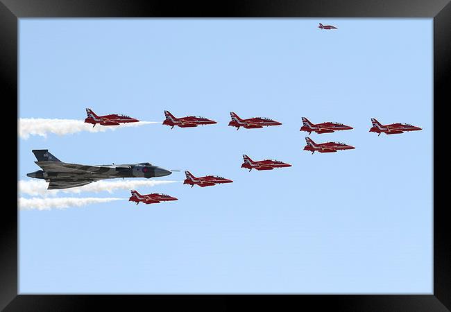  Vulcan and Red Arrows RIAT 2015 Framed Print by Oxon Images