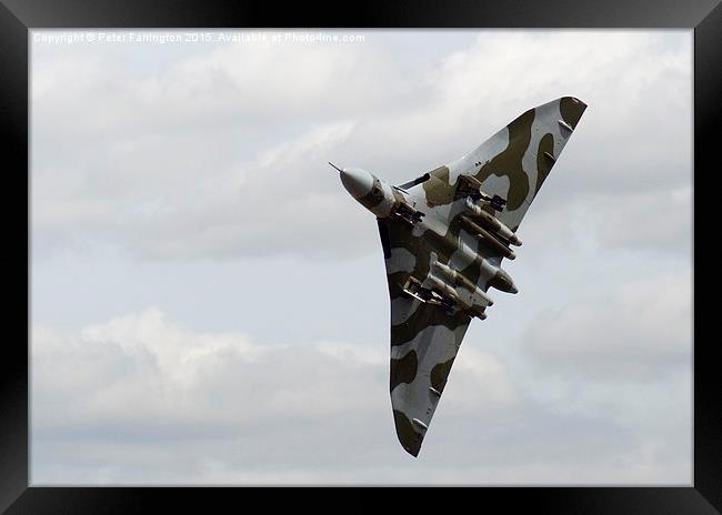  XH558 Takes To The Sky Framed Print by Peter Farrington