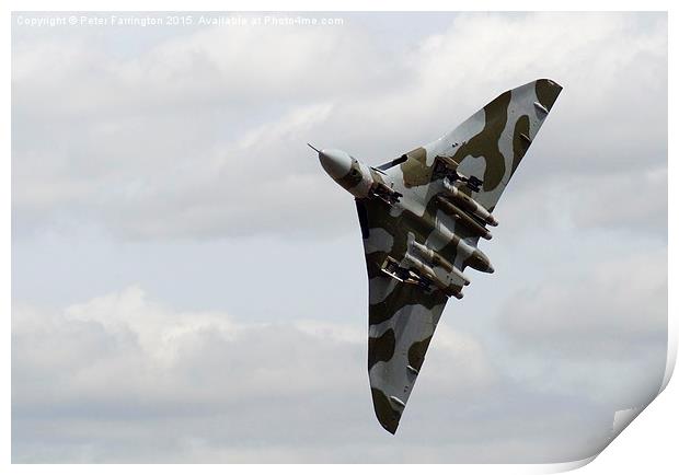  XH558 Takes To The Sky Print by Peter Farrington