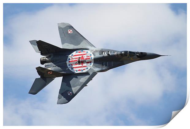 MIG 29 Polish Air Force Print by Oxon Images