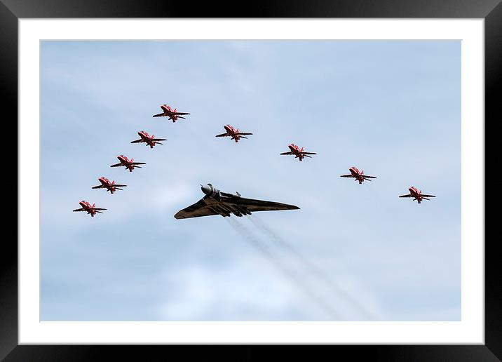 Vulcan and Reds Run In Framed Mounted Print by J Biggadike