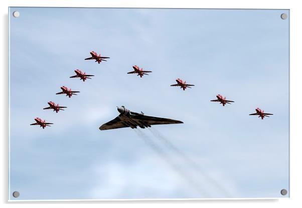 Vulcan and Reds Run In Acrylic by J Biggadike
