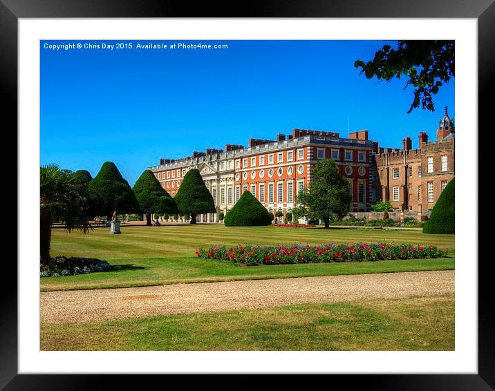 Hampton Court Palace Framed Mounted Print by Chris Day