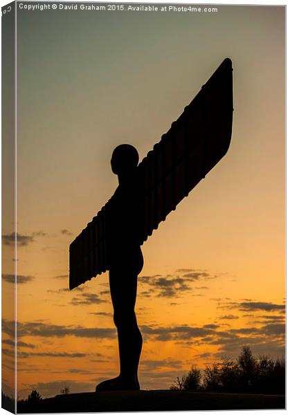  Angel of the North - Sunset Canvas Print by David Graham
