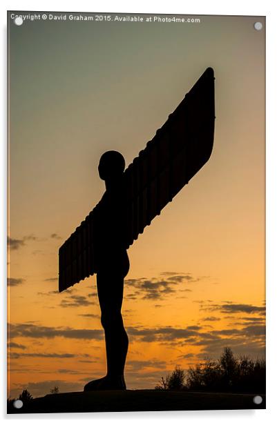  Angel of the North - Sunset Acrylic by David Graham