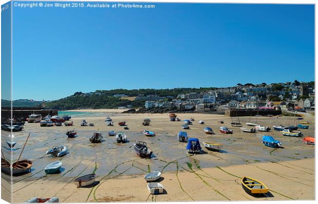 Tide out at St Ives Canvas Print by WrightAngle Photography