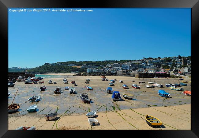 Tide out at St Ives Framed Print by WrightAngle Photography