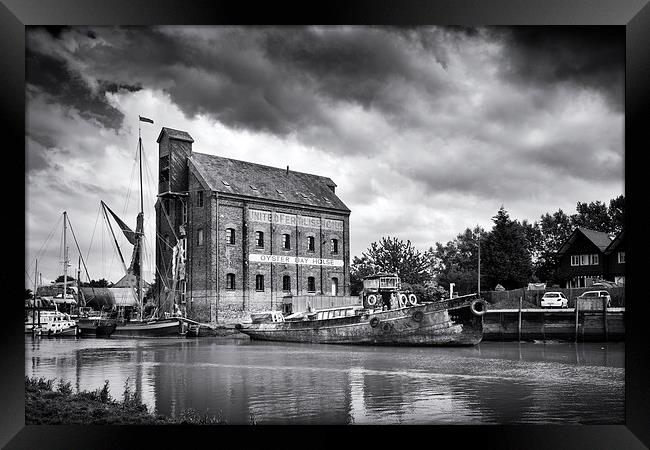  faversham Iron wharf Framed Print by Ian Hufton