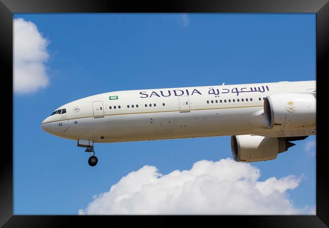 Saudi Arabian Airlines Boeing 777 Framed Print by David Pyatt