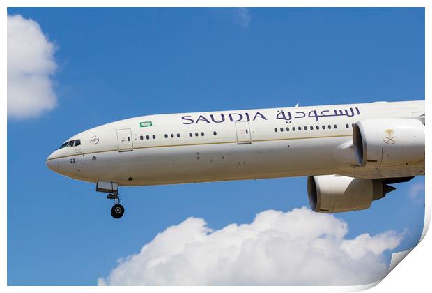 Saudi Arabian Airlines Boeing 777 Print by David Pyatt