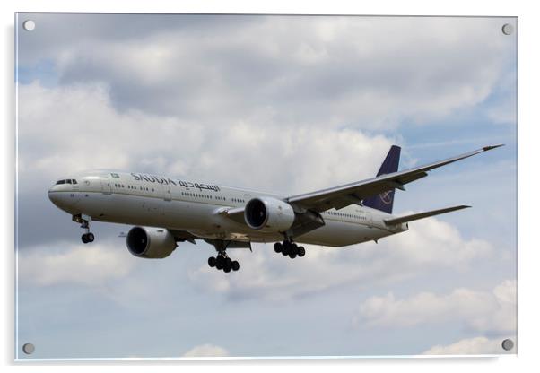 Saudi Arabian Airlines Boeing 777 Acrylic by David Pyatt